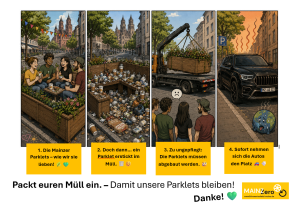 Gerne die Parlets nutzen, aber den Müll bitte mitnehmen